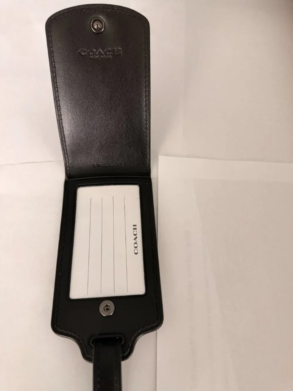 COACH Unisex Luggage Tag in Signature Canvas NWT